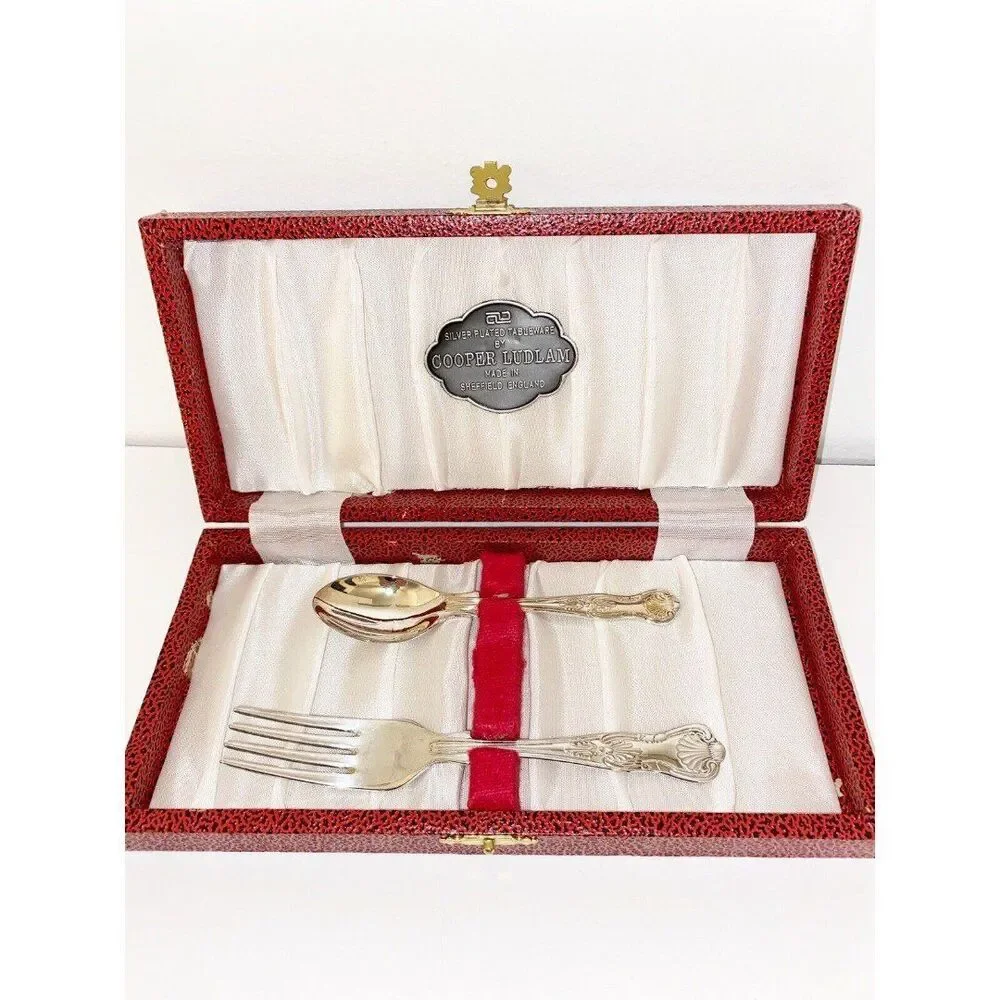 Vintage Cooper Ludlam Silver Plated Child's Flatware-Missing Knife